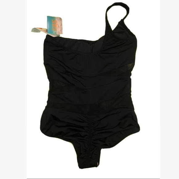 (NEW) Black swimsuit with transparency straps - Picture 2 of 2